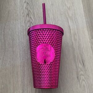 Starbucks Fuchsia Textured Tumbler with Straw